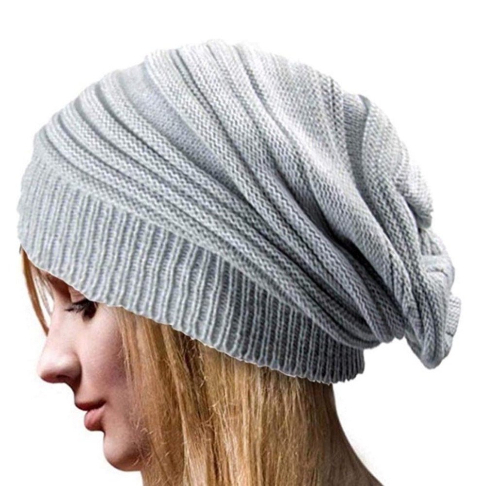 Oversize knit beanie